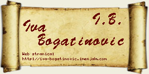 Iva Bogatinović vizit kartica